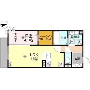 ラ ヴィータ鳳【203号室】の間取り