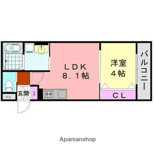 ダン・ル・ボア鳳東【1階】の間取り