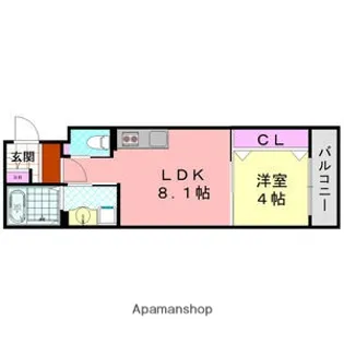 ダン・ル・ボア鳳東【2階】の間取り