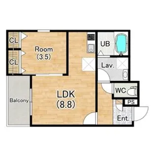 (仮称)ジーメゾン高石リュクス【0202号室】の間取り