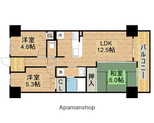 ディオフェルティ泉大津【3階】の間取り