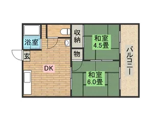 浜寺ハイツ【2階】の間取り