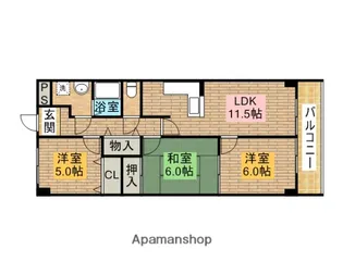 パストラルのぞみ野【3階】の間取り