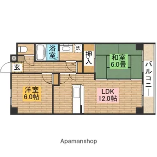 サンメゾン諏訪森【5階】の間取り