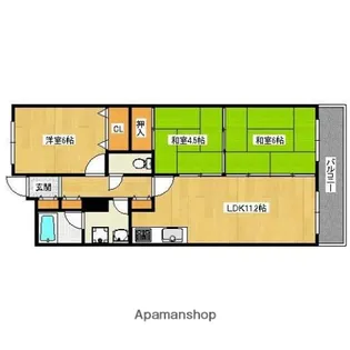 大阪府高石市羽衣1丁目【マンション】の間取り