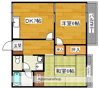 アーバンハイツⅡ【2階】の間取り