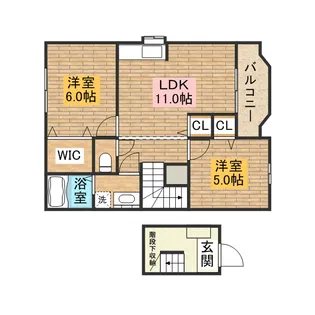 カーサ高尾【202号室】の間取り