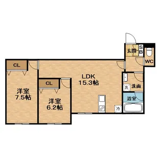 堂島レジデンス【12階】の間取り