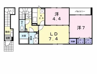コートドールⅡ【2階】の間取り