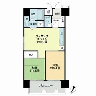 ライオンズマンション江戸堀第2【8階】の間取り