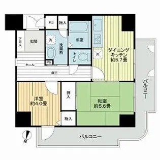 ライオンズマンション大正橋公園【0502号室】の間取り