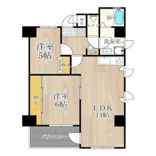 ロベリア弐番館【6階】の間取り