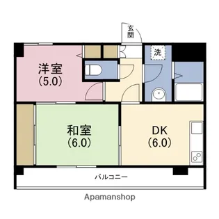 ノアーズアーク桃谷駅前【8階】の間取り
