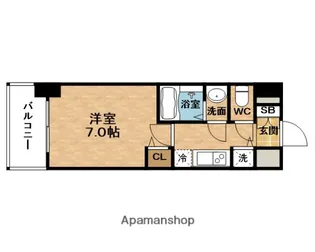プレサンス大阪福島シエル【3階】の間取り