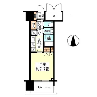 アンビエンテ四ツ橋【0604号室】の間取り