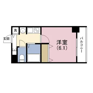 プレサンスセンターコア大阪【0203号室】の間取り