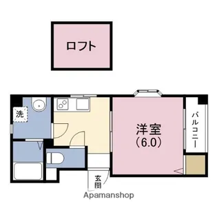 1Kの間取り画像