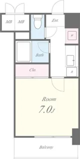 シティーヴェローナ【7階】の間取り