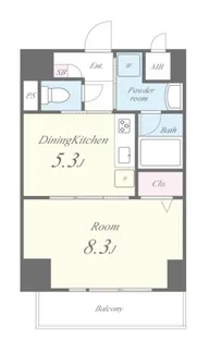 カルムクレール2.5.8【9階】の間取り