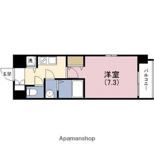 レジュールアッシュ福島CUEZ【6階】の間取り