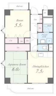 ウエストウイング【2階】の間取り