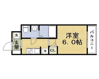 1Kの間取り画像