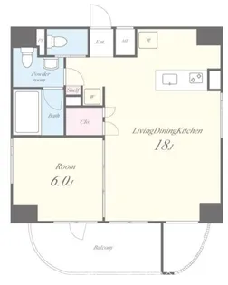 メゾニティ・クイーン阿波座【8階】の間取り