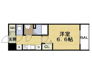 1Kの間取り画像