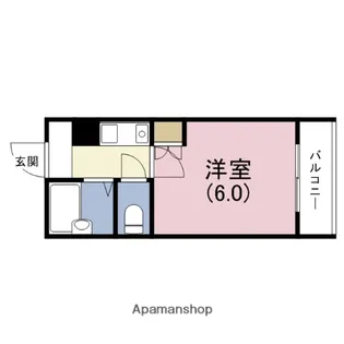 1Kの間取り画像