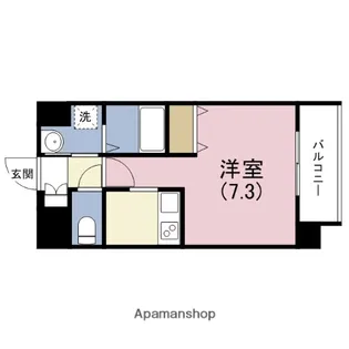 メゾンルージュ玉造EST【7階】の間取り