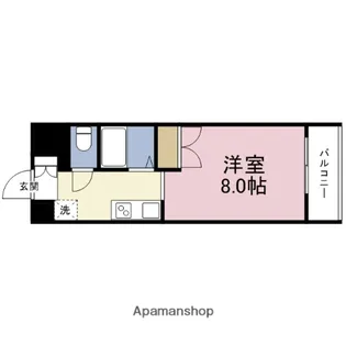 アーバンシティ上本町【6階】の間取り