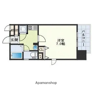 ジュネーゼ大阪城南【9階】の間取り