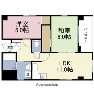 LOFTY上町【9階】の間取り