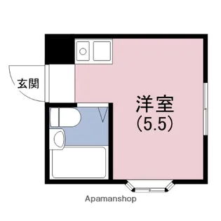 メゾンドリュウ玉造【2階】の間取り