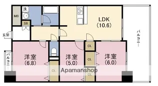 ベリー海老江【7階】の間取り