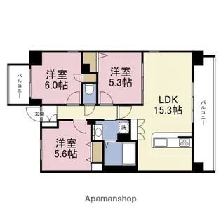 トレスアコルデ【7階】の間取り