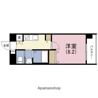 エス・キュート上本町イースト【9階】の間取り