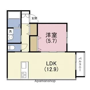 ラシーネ大今里【1階】の間取り