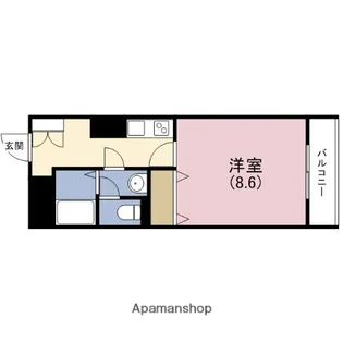 メゾン・ド・ヴィレ大阪城公園前【19階】の間取り