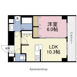 プレサンス大阪城公園パークプレイス【9階】の間取り