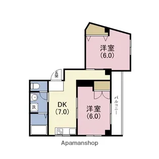 サンジェルマン空堀【4階】の間取り