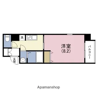 レジデンス上町台【7階】の間取り