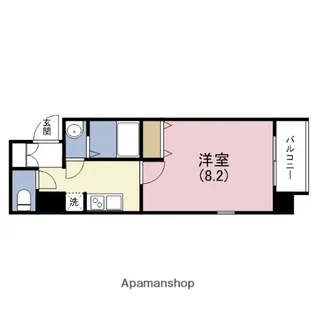 レジデンス上町台【7階】の間取り