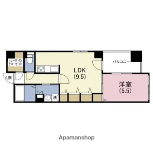 ノステルコート夕陽丘【10階】の間取り