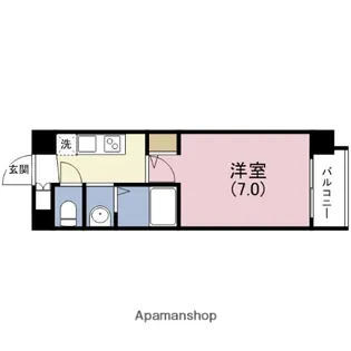 グランパシフィック玉造【7階】の間取り