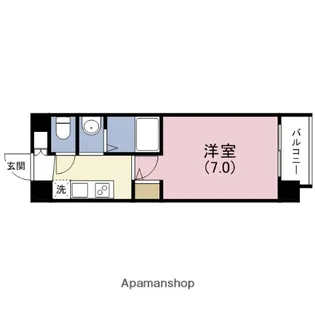 グランパシフィック玉造【8階】の間取り