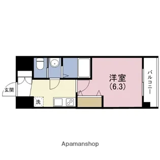 Luxe緑橋【6階】の間取り