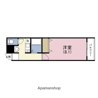 CITY SPIRE上本町【6階】の間取り