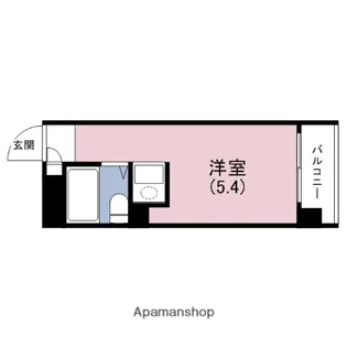 パークサイド上本町駅前【6階】の間取り