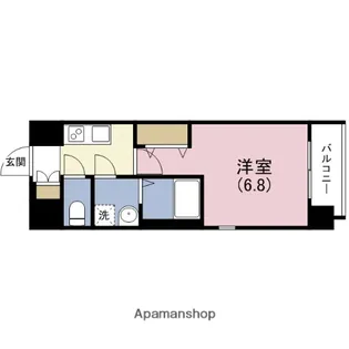 レジュールアッシュ玉造【5階】の間取り